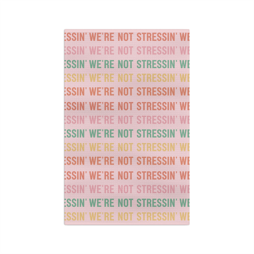 We're Not Stressin' Tea Towel