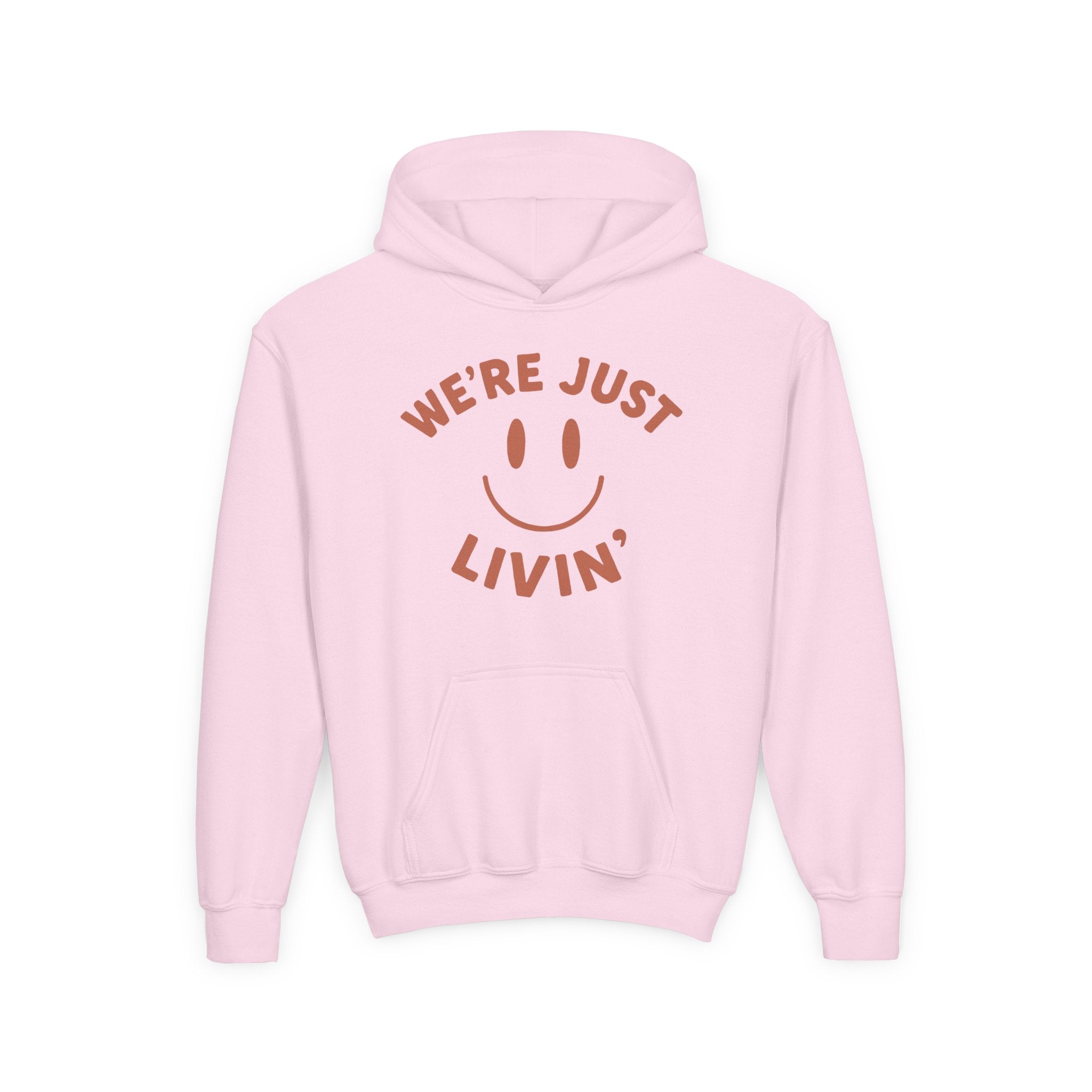 (Kids) We're Just Livin' Smiley Hoodie