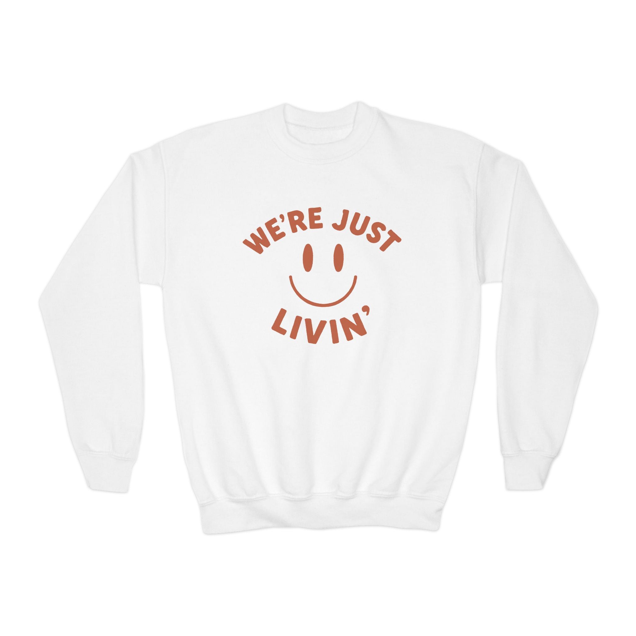(Kids) We're Just Livin' Smiley Crewneck