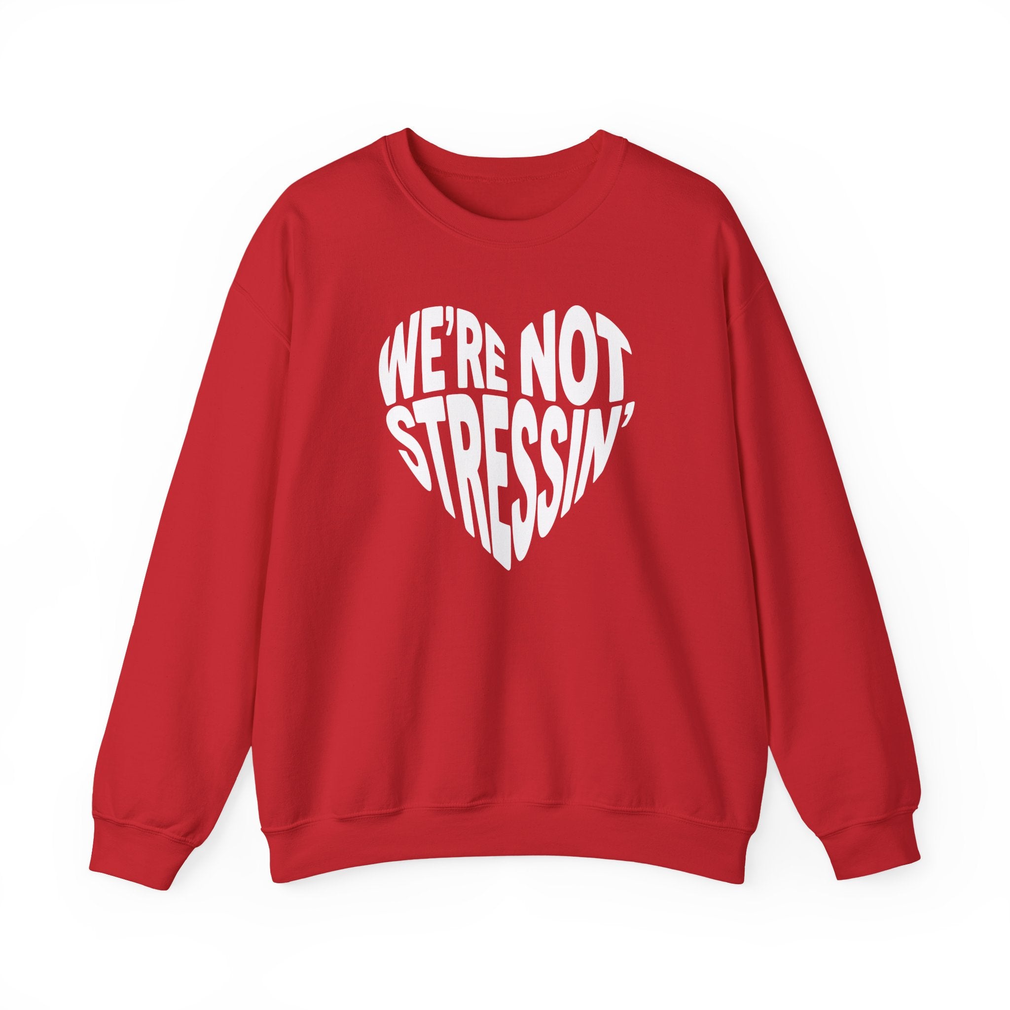 (Adults) We're Not Stressin' Heart Crewneck