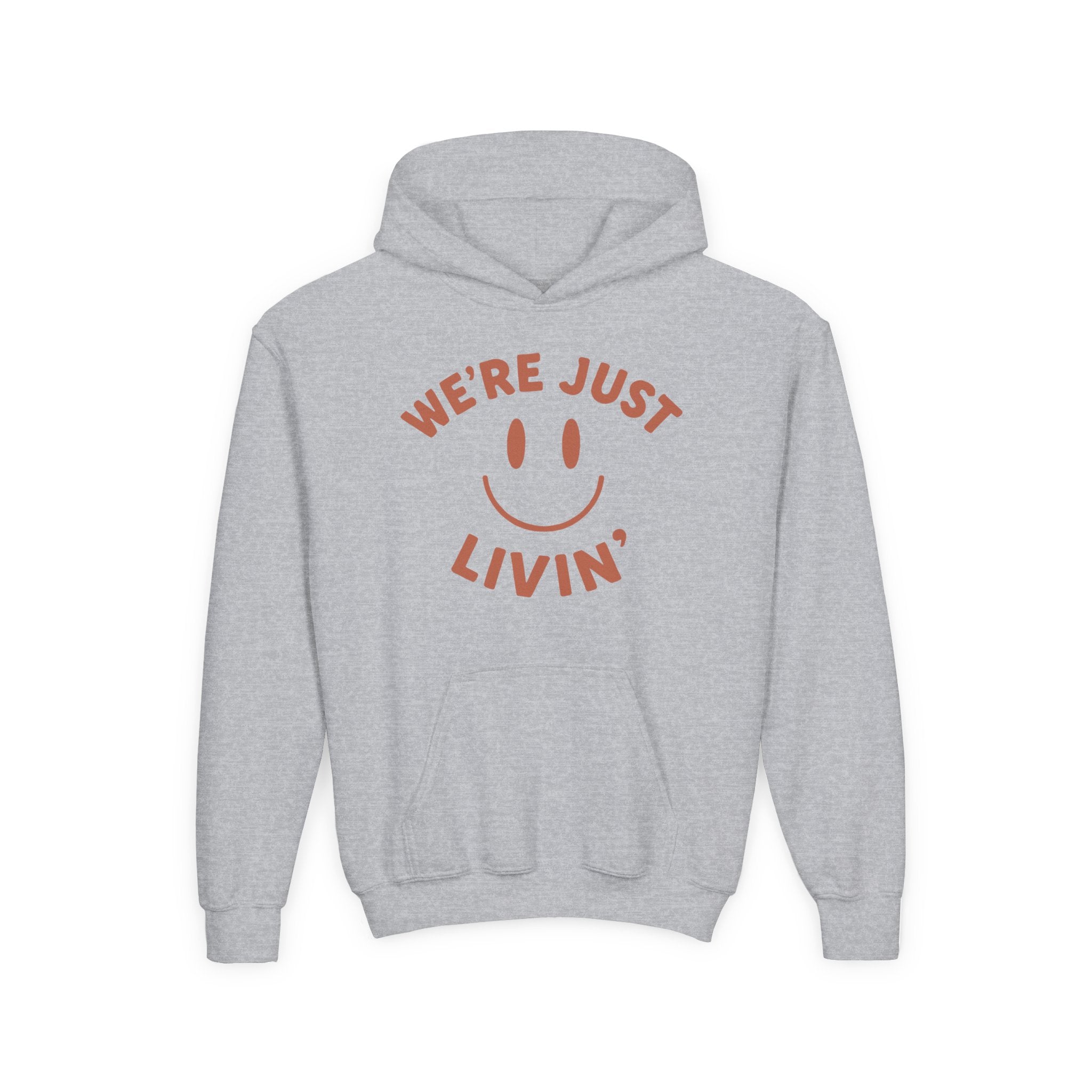(Kids) We're Just Livin' Smiley Hoodie