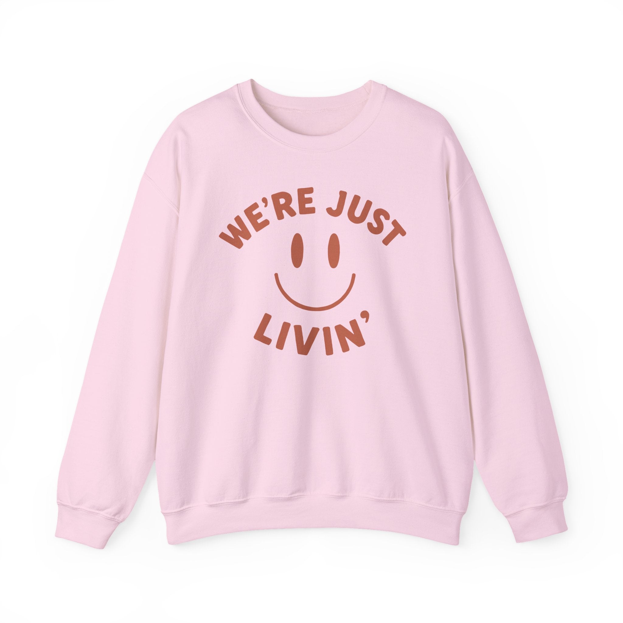 (Adults) We're Just Livin' Smiley Crewneck