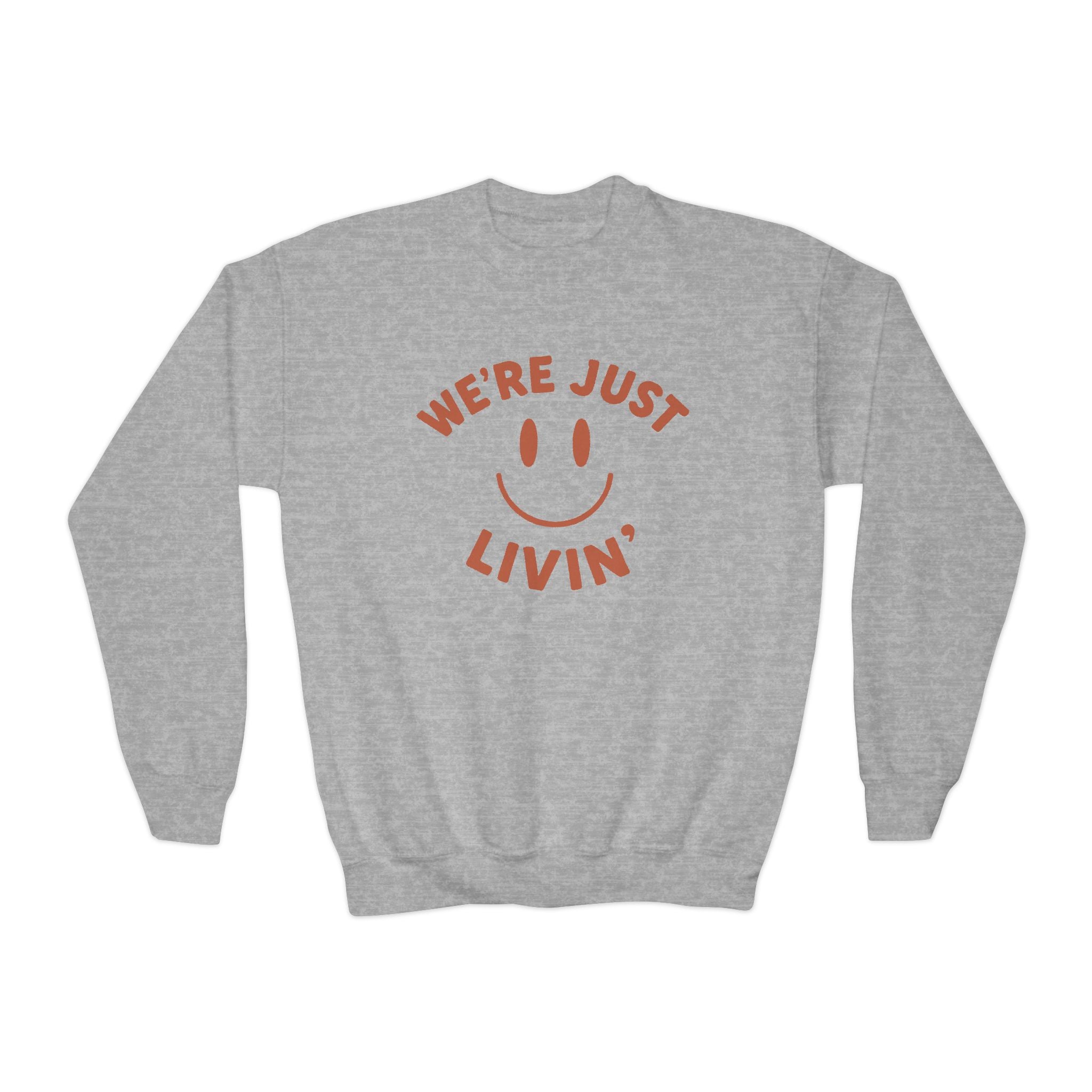 (Kids) We're Just Livin' Smiley Crewneck