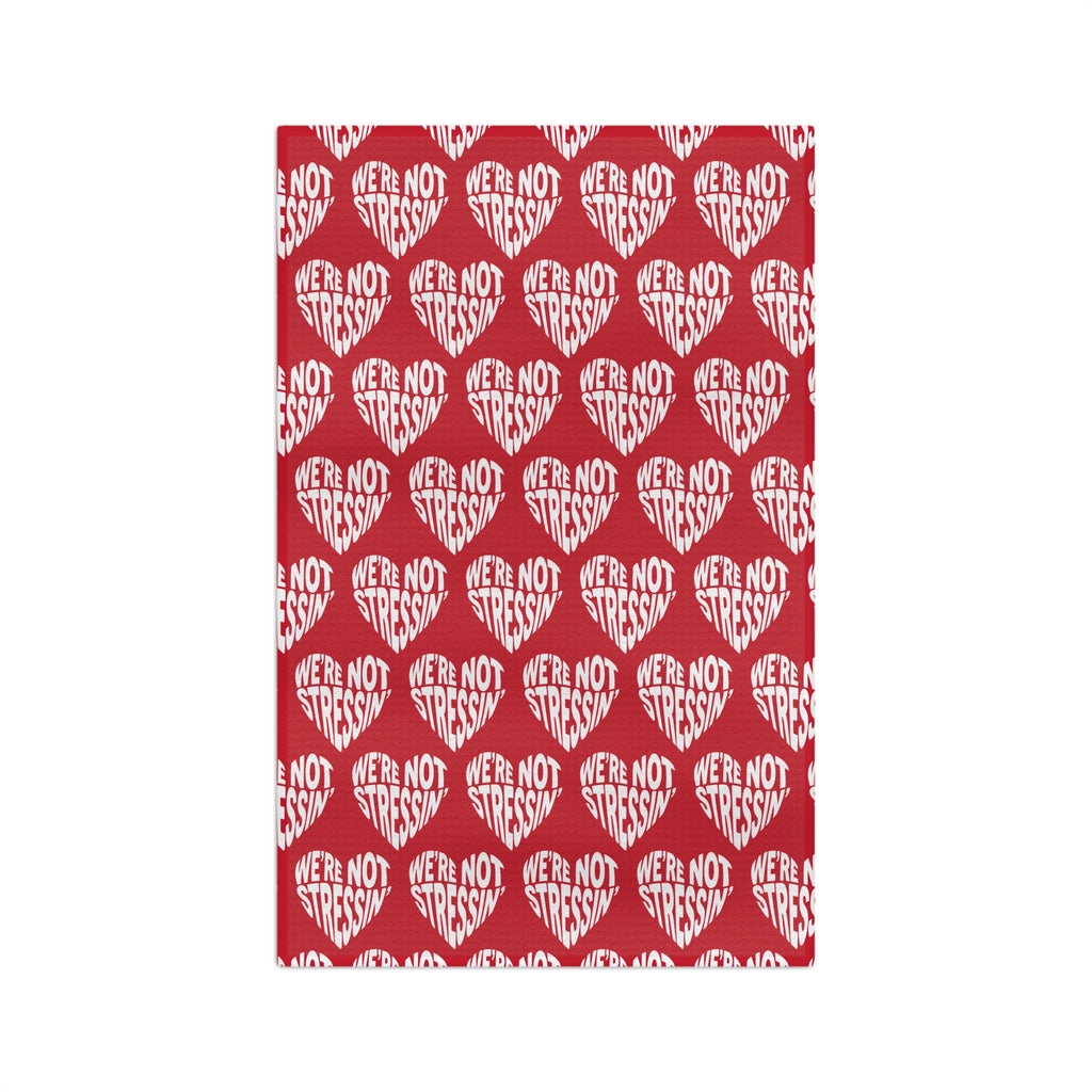 We're Not Stressin' Heart Tea Towel