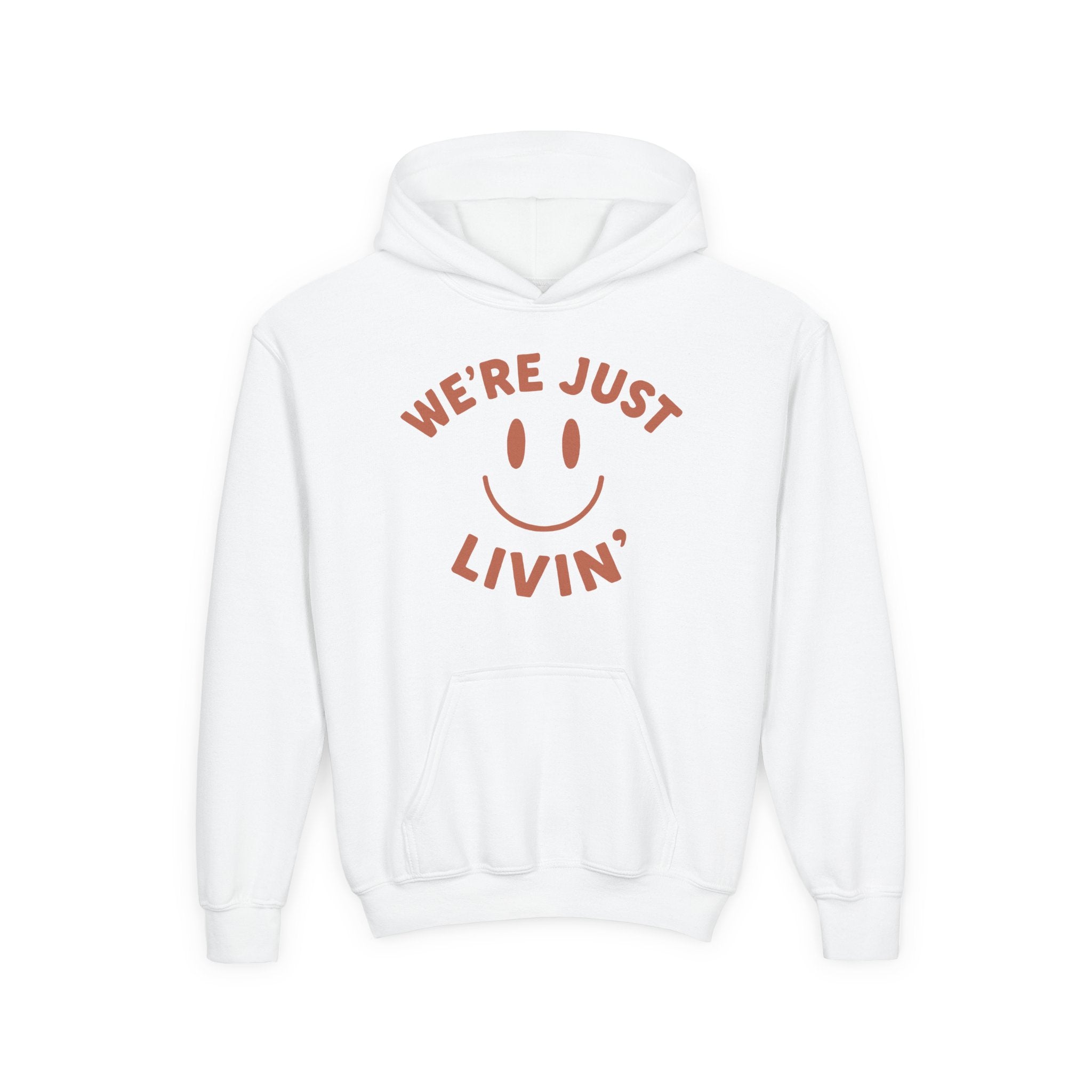 (Kids) We're Just Livin' Smiley Hoodie